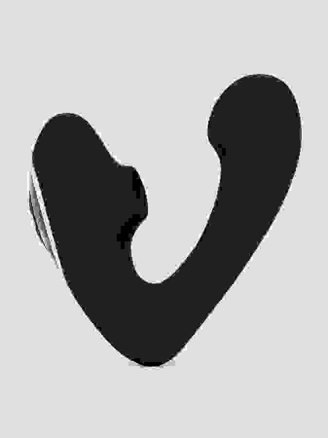 Fifty Shades of Grey Greedy Girl Duet Dual Stimulator with Clitoral Suction, Black, hi-res